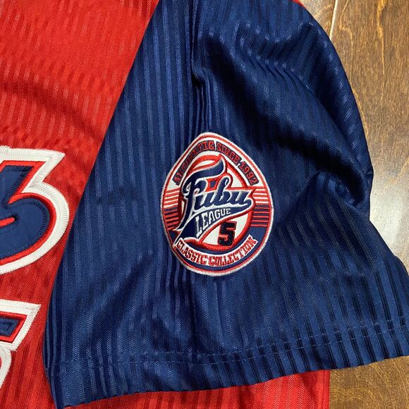 FUBU Vintage Y2K Champions Collection Baseball Jersey Red Navy Men's Size XXL - Picture 4 of 10